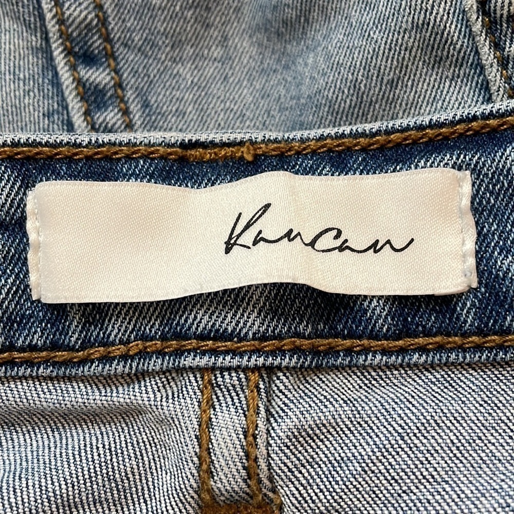 KanCan Estilo Medium Wash Destroyed Knee Holes Distressed Stretch Jeans size 32 - Picture 8 of 10